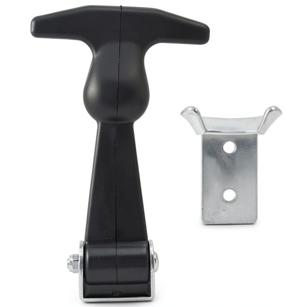 2 Pack T-Handle Draw Latches with Brackets Heavy Duty 304 Stainless Steel Flexible Rubber for Hood, Tool Box & Vehicle Engine-4
