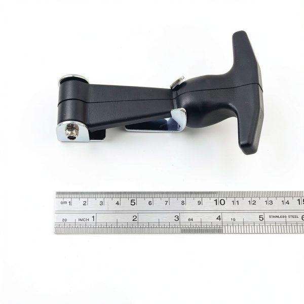 T Tulead Black T-Handle Latch Boat Hatch Latches Metal Latch Draw Latch Rubber Hatch 4.92" x 3.15" Pack of 2-3